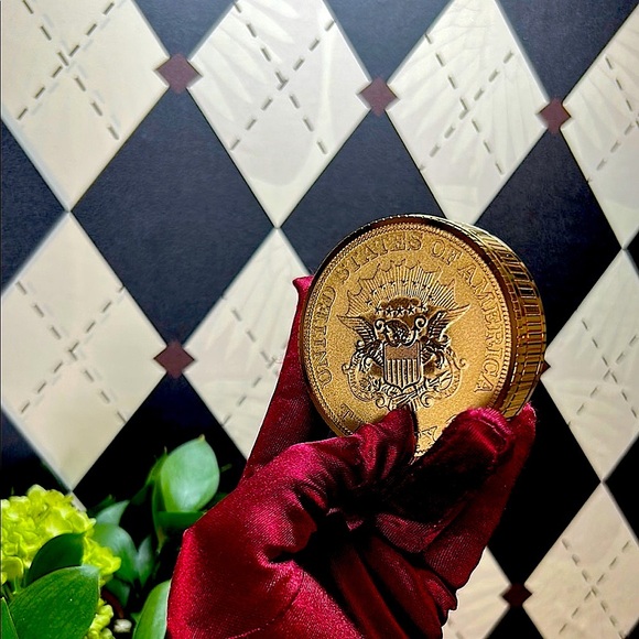 Collectible Coin Clock Presidential Seal Gold Quartz Seiko Alarm Vintage Luxury - Picture 11 of 16